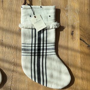 Hearth & Hand Cream and Black Holiday Stocking